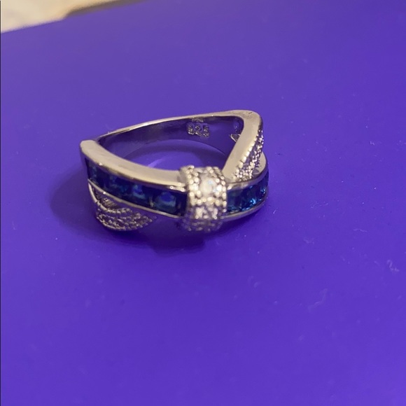 Blue sterling silver Ring - Picture 4 of 7